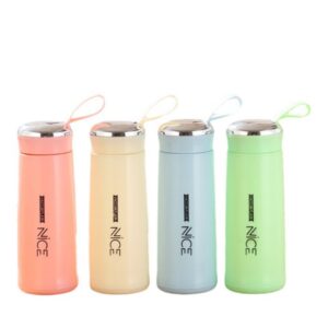 Creative Fashion 400ml Cup Custom Logo High Temperature Resistance Double Wall Glass Water Bottle