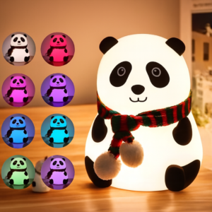 Cute Panda Silicone LED Night Lamp designed to create a warm